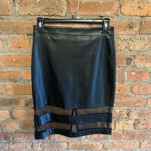 Size small leather midi skirt
